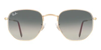 Ray Ban Rb3548n Hexagonal 001/71 Men's Sunglasses Gold Size 51