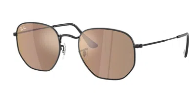Ray Ban Rb3548n Hexagonal 002/93 Occhiali Da Sole Neri Per Uomo In Black