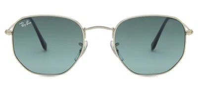 Ray Ban Rb3548n Hexagonal 003/3m Men's Sunglasses Silver Size 51 In Gray
