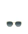 Ray Ban Rb3548n Hexagonal Sunglasses In Black