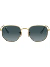 Ray Ban Rb3548n Hexagonal Sunglasses In Black