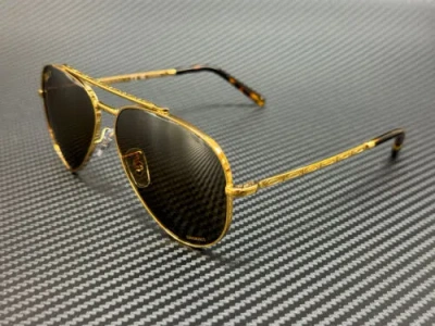 Pre-owned Ray Ban Rb3625 9196g5 Gold Polarized Unisex 62 Mm Sunglasses