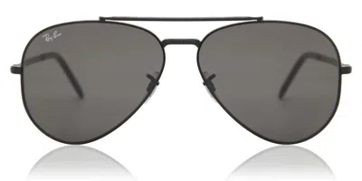 Ray Ban Rb3625 New Aviator 002/b1 Men's Sunglasses Black Size 58