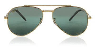 Ray Ban Rb3625 New Aviator Polarized 9196g6 Men's Sunglasses Gold Size 58