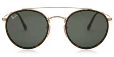 Ray Ban Rb3647n 001 Men's Sunglasses Gold Size 51 In Green