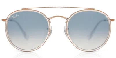 Ray Ban Rb3647n 90683f Men's Sunglasses Brown Size 51 In Blue