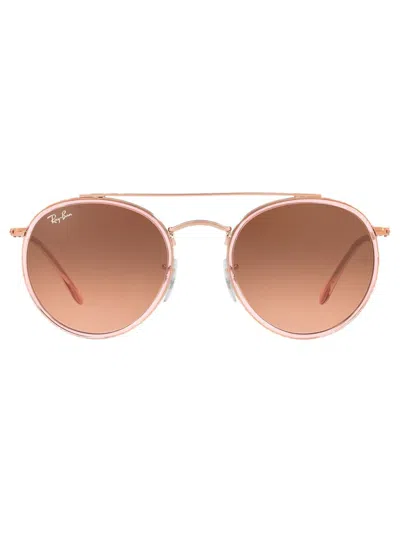 Ray Ban Rb3647n Round-frame Sunglasses In Pink