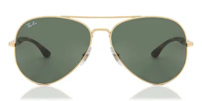 Ray Ban Rb3675 001/31 Occhiali Da Sole Oro Per Uomo In Green