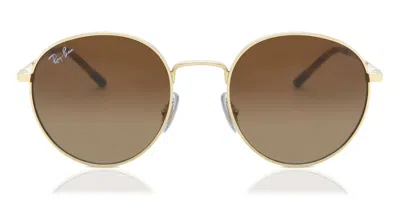 Ray Ban Rb3681 001/13 Occhiali Da Sole Oro Per Uomo In Brown