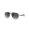 Ray Ban Sunglasses Unisex Rb3683 - Black Frame Blue Lenses Polarized 59-15 In Black