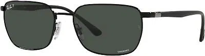 Pre-owned Ray Ban Ray-ban Rb3684ch Chromance Sunglasses, Black Polarized Grey - 58mm In Gray