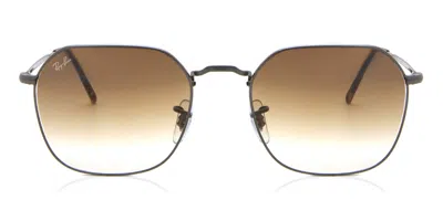 Ray Ban Rb3694 Jim 004/51 Men's Sunglasses Gunmetal Size 53 In Brown