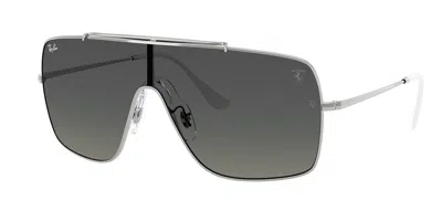 Ray Ban Rb3697m F1048g Men's Sunglasses Silver Size 135 In Black