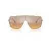 Ray Ban Rb3697m Scuderia Ferrari Collection Sunglasses Arista Gold Frame Orange Lenses 01-35 In Arista Gold