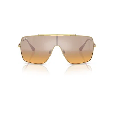 Ray Ban Rb3697m Scuderia Ferrari Collection Sunglasses Arista Gold Frame Orange Lenses 01-35