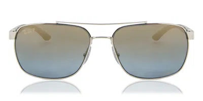 Ray Ban Rb3701 Asian Fit Polarized 003/j0 Men's Sunglasses Silver Size 59