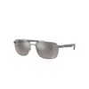 Ray Ban Rectangle-frame Mirrored-lens Sunglasses In Grey