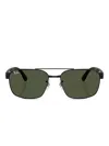 Ray Ban Rb3751 Sunglasses Black Frame Green Lenses 58-17 In Schwarz
