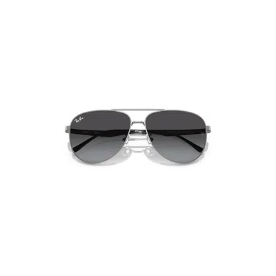 Ray Ban Rb3712d Sunglasses Gunmetal Frame Grey Lenses 62-14