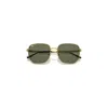 Ray Ban Rb3713d Sunglasses Arista Gold Frame Green Lenses Polarized 57-18 In Arista Gold
