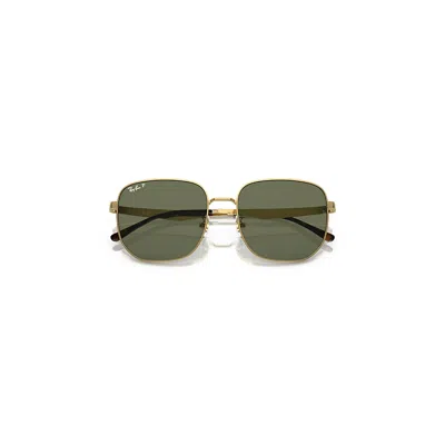 Ray Ban Rb3713d Sunglasses Arista Gold Frame Green Lenses Polarized 57-18