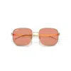 Ray Ban Rb3713d Sunglasses Pale Gold Frame Orange Lenses 57-18 In Pale Gold