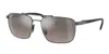 Ray Ban Rectangle-frame Mirrored-lens Sunglasses In Brown