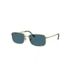 Ray Ban Rb3717 Sunglasses Gold Frame Blue Lenses Polarized 60-18 In Gold