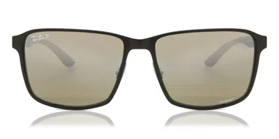 Ray Ban Rb3721ch Polarized 186/5j Men's Sunglasses Black Size 59 In Pink
