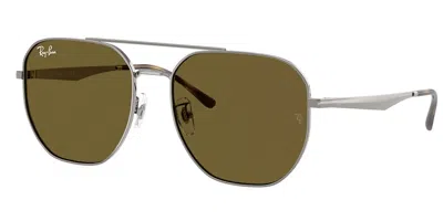 Ray Ban Rb3724d Asian Fit 004/73 Men's Sunglasses Gunmetal Size 59 In Gray