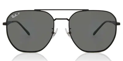Ray Ban Rb3724d Asian Fit Polarized 002/81 Men's Sunglasses Black Size 59 In Metallic