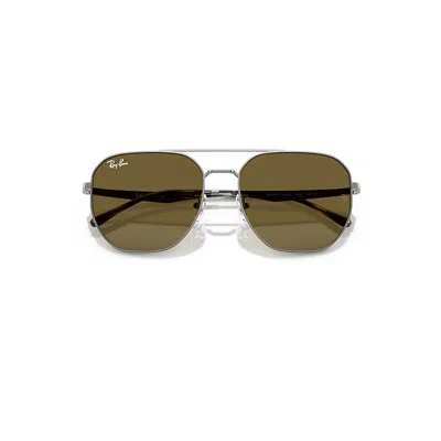 Ray Ban Rb3724d Sunglasses Gunmetal Frame Brown Lenses 59-18