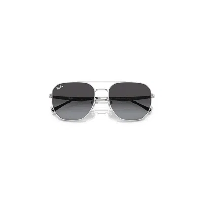 Ray Ban Rb3724d Sunglasses Silver Frame Grey Lenses 59-18