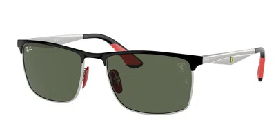 Ray Ban Rb3726m F06071 Occhiali Da Sole Neri Per Uomo In Black