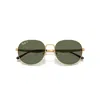 Ray Ban Rb3727d Sunglasses Arista Gold Frame Green Lenses Polarized 57-19 In Arista Gold