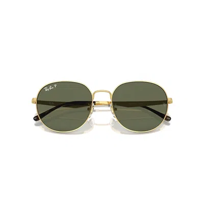 Ray Ban Rb3727d Sunglasses Arista Gold Frame Green Lenses Polarized 57-19