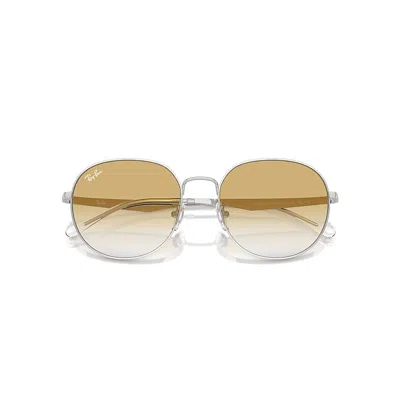 Ray Ban Rb3727d Sunglasses Silver Frame Yellow Lenses 57-19
