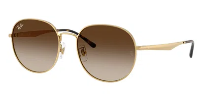 Ray Ban Rb3727d Vestibilità Orientale 001/13 Occhiali Da Sole Oro Per Uomo In Gold