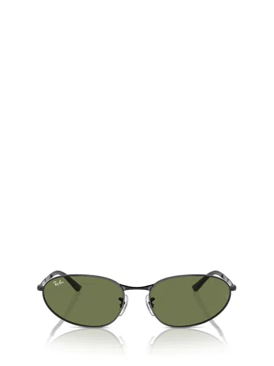 Ray Ban Rb3734 Oval-frame Sunglasses In Green
