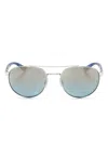 Ray Ban Rb3736 Aviator-frame Sunglasses In Silver