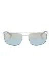 Ray Ban Rb3737ch Rectangle-frame Sunglasses In Blue