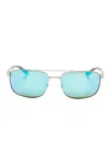 Ray Ban Rb3737ch Rectangle-frame Sunglasses In Grey