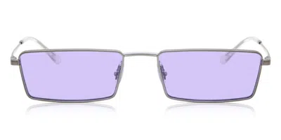 Ray Ban Rb3741 Emy 004/1a Men's Sunglasses Gunmetal Size 56 In Purple