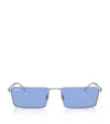 Ray Ban Sunglasses Unisex Emy Bio-based - Silver Frame Blue Lenses 56-17 In Silver