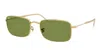 Ray Ban Rectangle Rb3746 Sunglasses In Gold