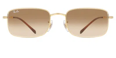 Ray Ban Rb3746 001/51 Men's Sunglasses Gold Size 56 In Brown