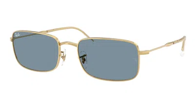 Ray Ban Rb3746 001/r5 Occhiali Da Sole Oro Per Uomo In Gold