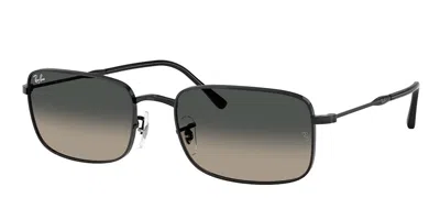Ray Ban Rb3746 002/71 Men's Sunglasses Black Size 56 In Gray