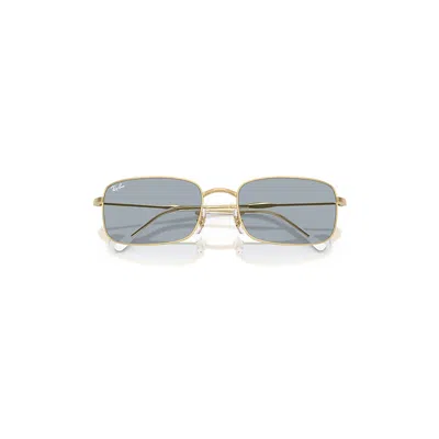 Ray Ban Rb3746 Sunglasses Arista Gold Frame Blue Lenses 59-20