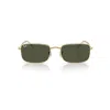 Ray Ban Rb3746 Sunglasses Arista Gold Frame Green Lenses 59-20 In Arista Gold